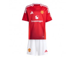 Manchester United Hemmakläder Barn 2024-25 Kortärmad (+ Korta byxor)